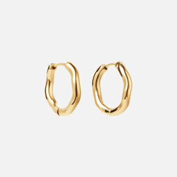 Wavy Hoops 18K Gold Plated 20mm
