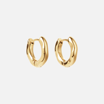 Zircon earrings 18K Gold Plated 14mm