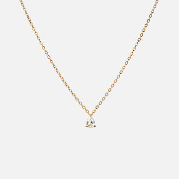 Ice Drop Zircon Necklace 18K Gold Plated