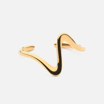 Bølge ring 18k Forgylt (kopiere)