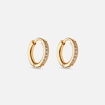 Zircon Øreringe 18K Guldbelagt 10mm