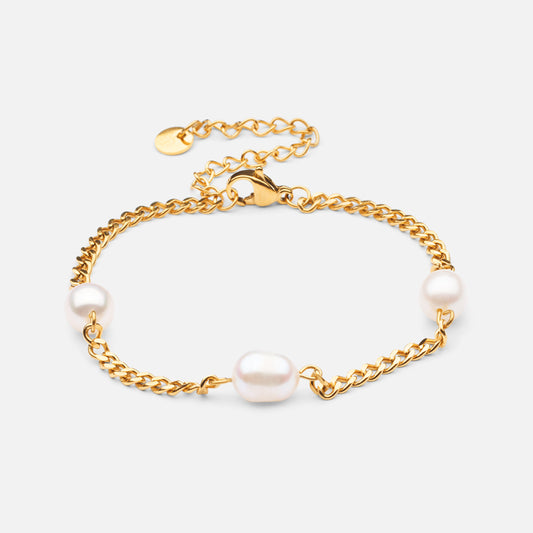 Panser Facet Pearl bracelets 18K Gold Plated 3mm