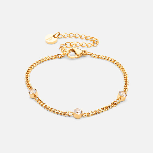 Zircon Bracelet 18K Gold Plated