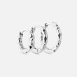 Astra Hoops Earrings 12/15/18mm Silver Colored