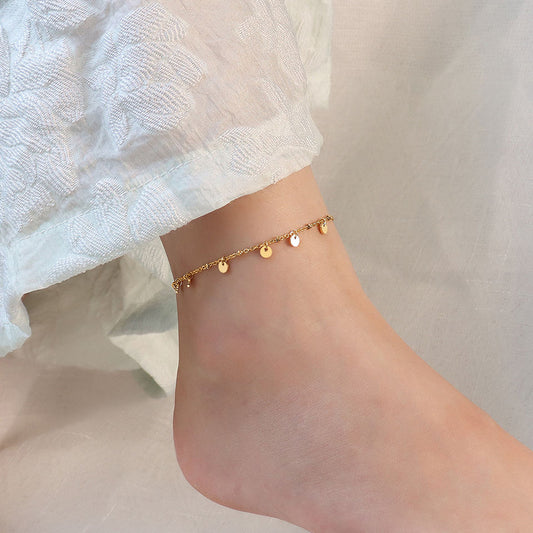 Drops ankle chain 18K Gold Plated
