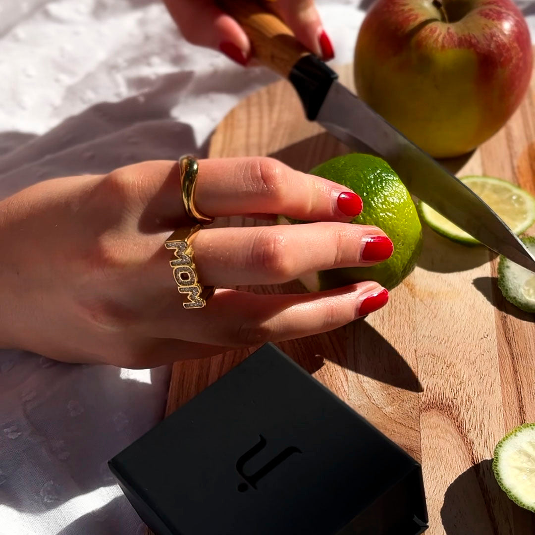 MOM Zirkon Ring 18K Guldbelagt - Josephine Nord