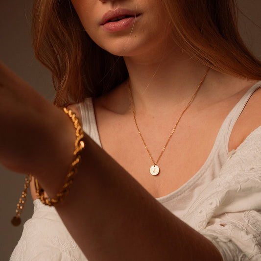Letter necklace 18K Gold Plated