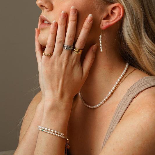 Moonlit DROPS Pearl earrings 18K Gold Plated
