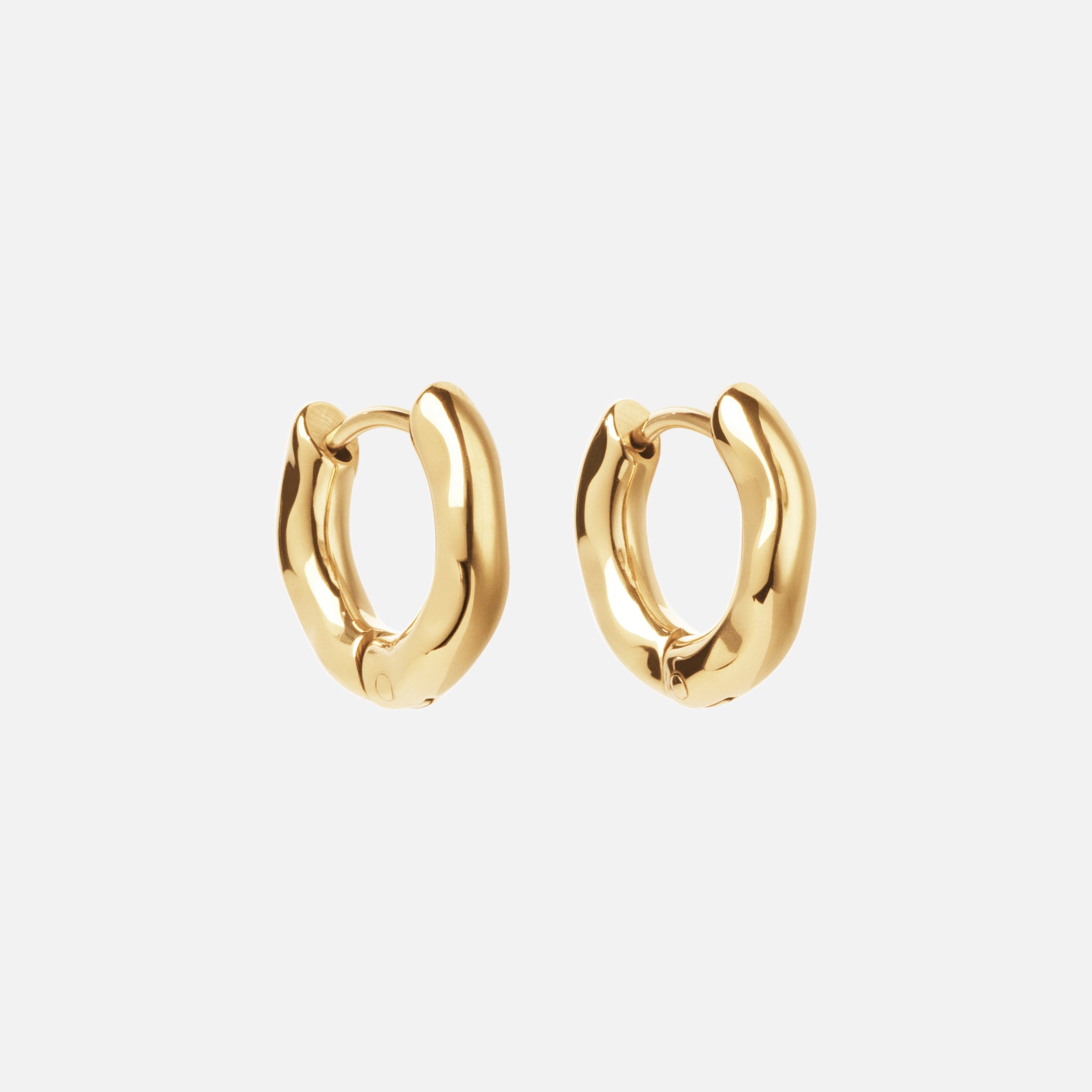 Zircon earrings 18K Gold Plated 14mm