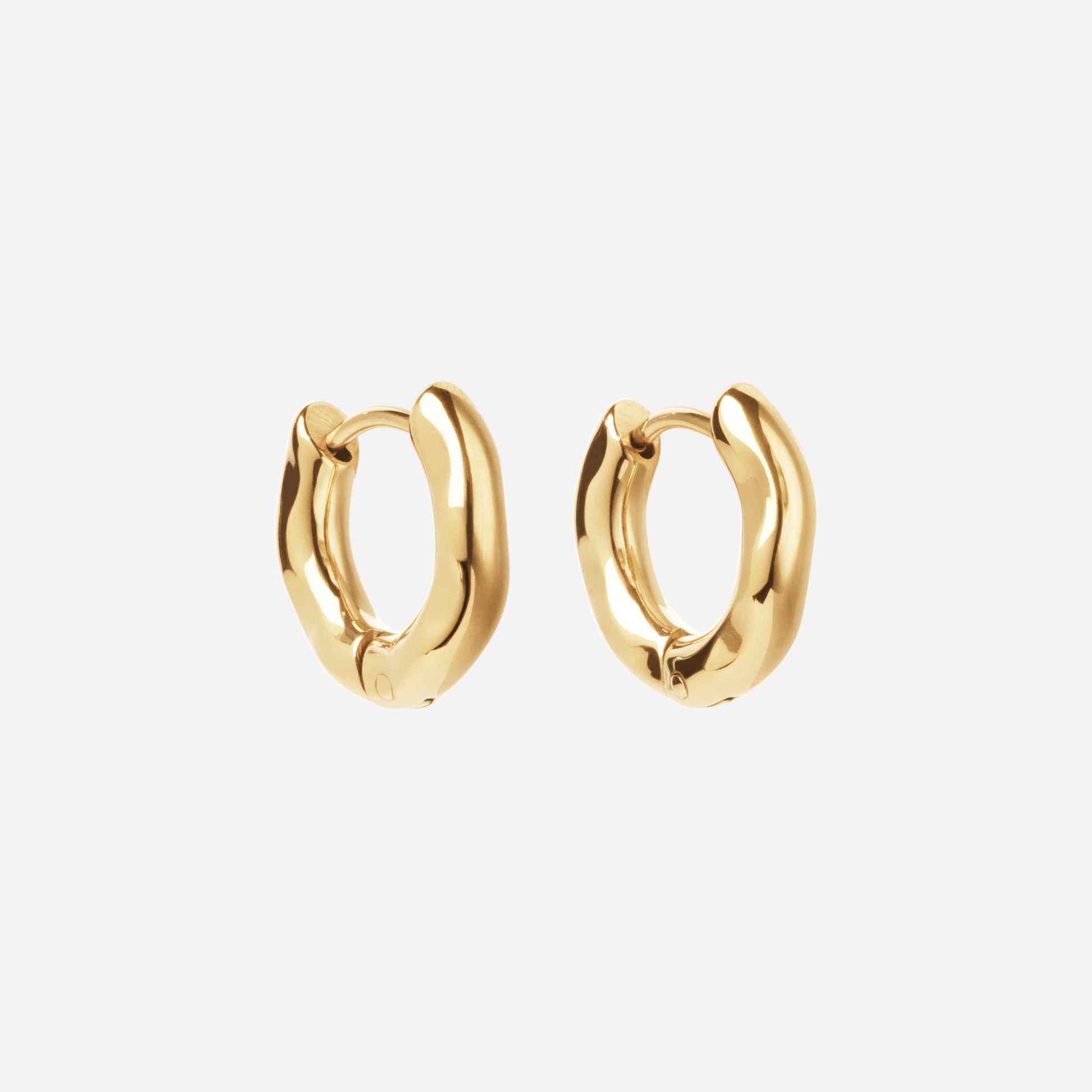 Zircon earrings 18K Gold Plated 14mm