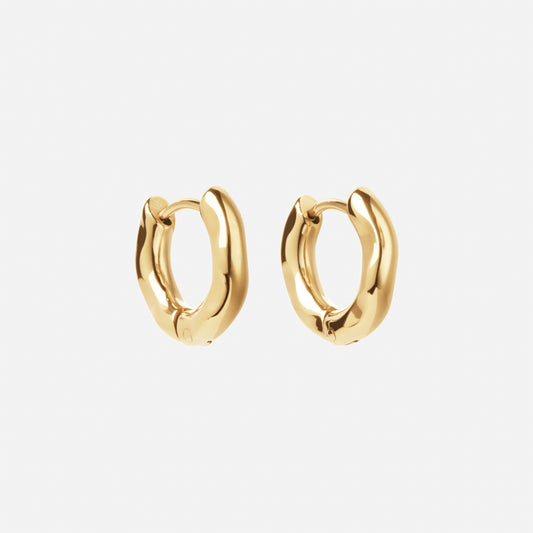 Zircon earrings 18K Gold Plated 14mm
