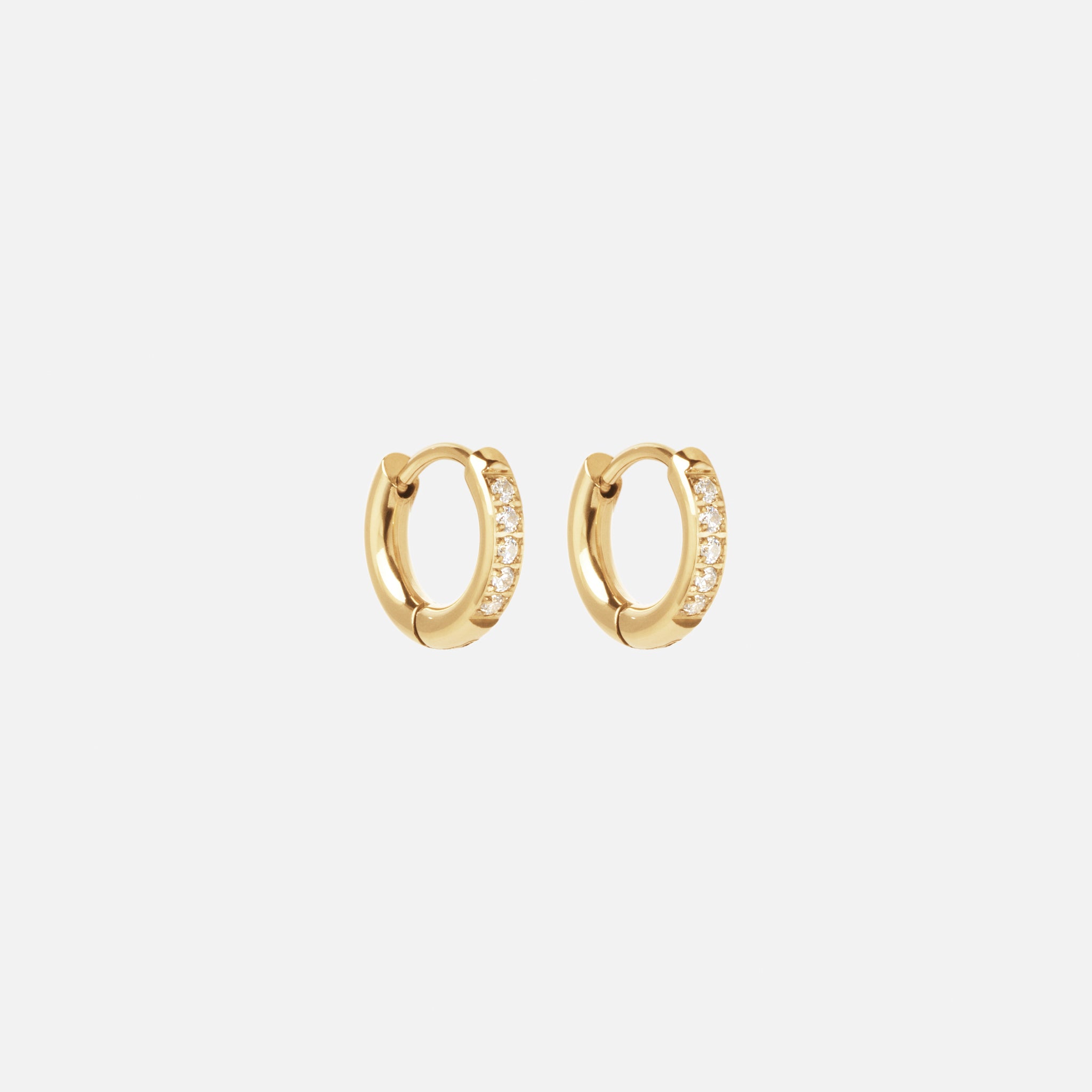 Zircon Øreringe 18K Guldbelagt 10mm