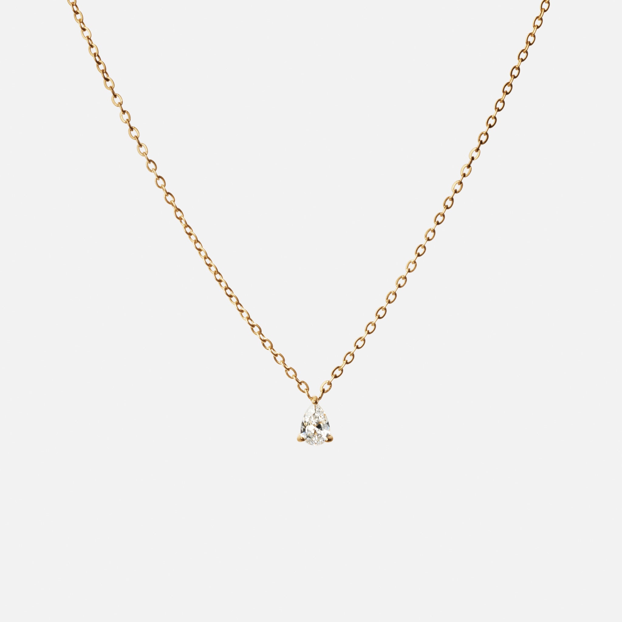 Ice Drop Zircon Necklace 18K Gold Plated
