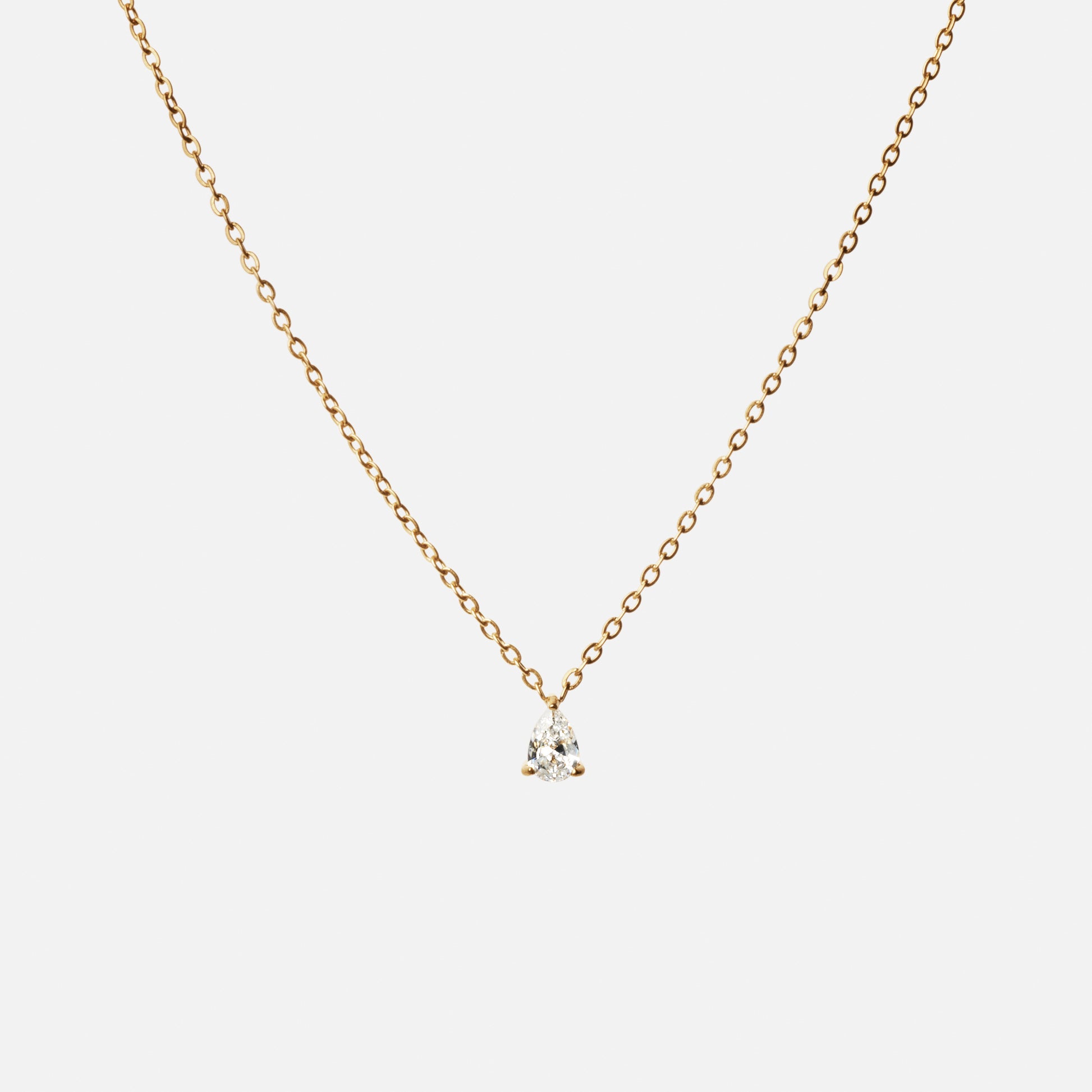 Ice Drop Zircon Necklace 18K Gold Plated