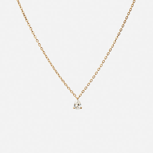 Ice Drop Zircon Necklace 18K Gold Plated