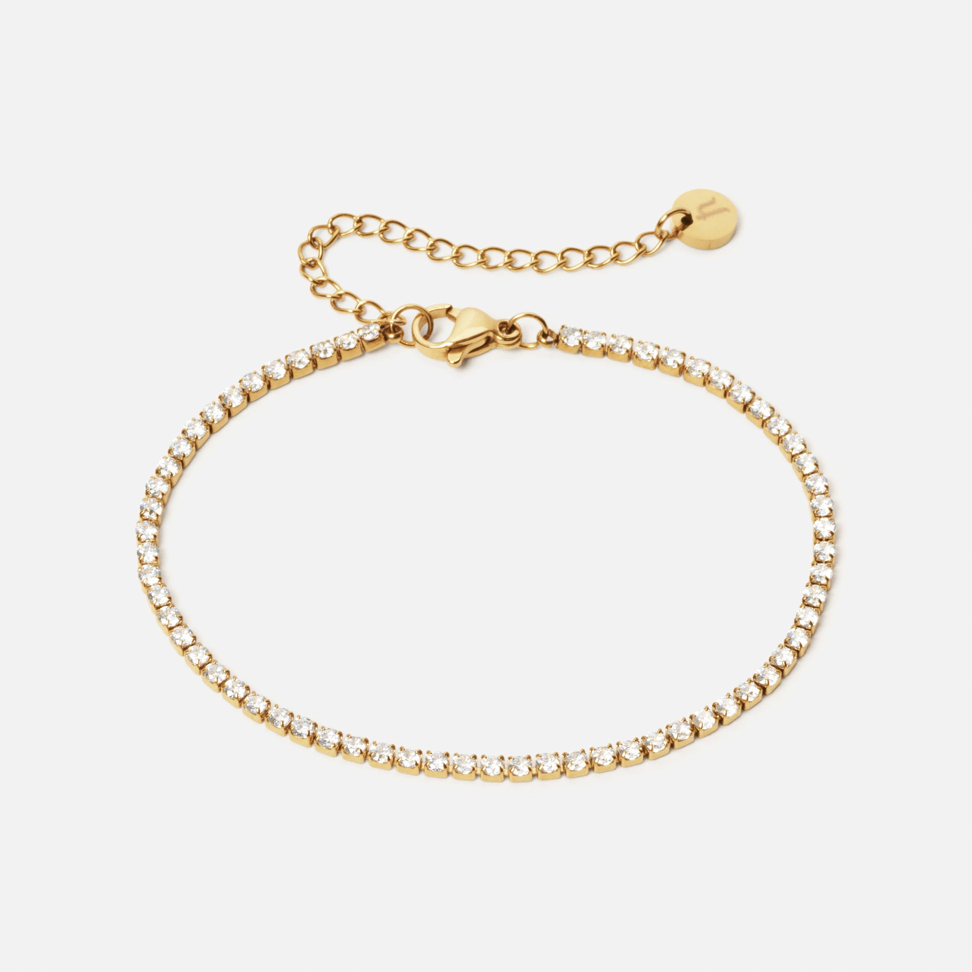 Zircon Tennis Bracelet 18K Gold Plated