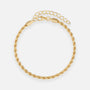 Twisted Rope bracelets 18K Gold Plated 3mm