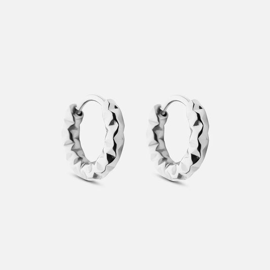 Astra Hoops Earrings Silver Colored 12mm