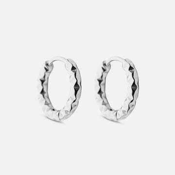 Astra Hoops Earrings Silver Colored 15mm