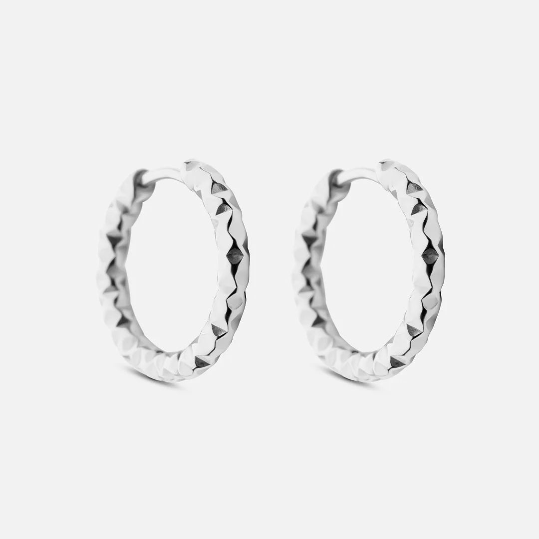 Astra Hoops Earrings Silver Colored 18mm