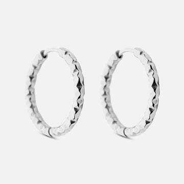 Astra Hoops Earrings Silver Colored 22mm
