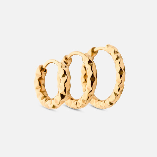 Astra Hoops Earrings 18K Gold Plated 12/15/18mm