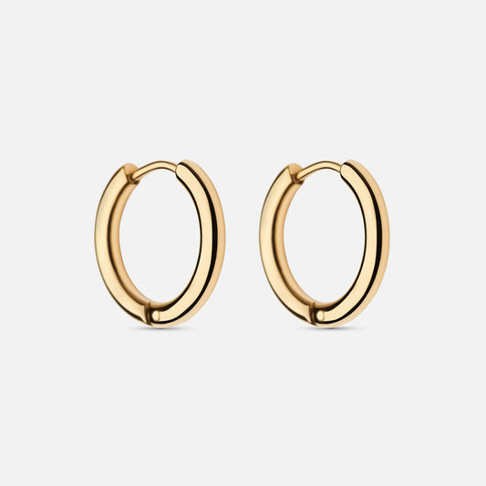 Basic Hoops earrings 18K Gold Plated 17mm
