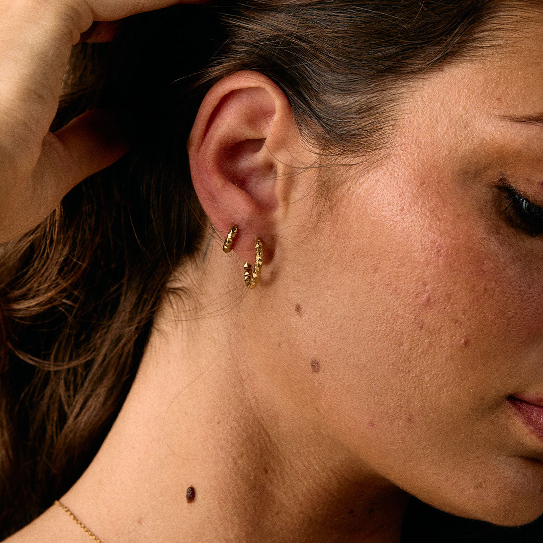 Astra Hoops Earrings 18K Gold Plated 12mm