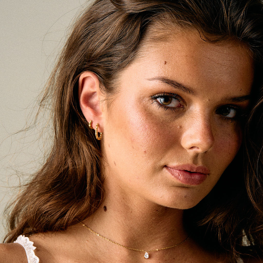 Astra Hoops Earrings 18K Gold Plated 12mm
