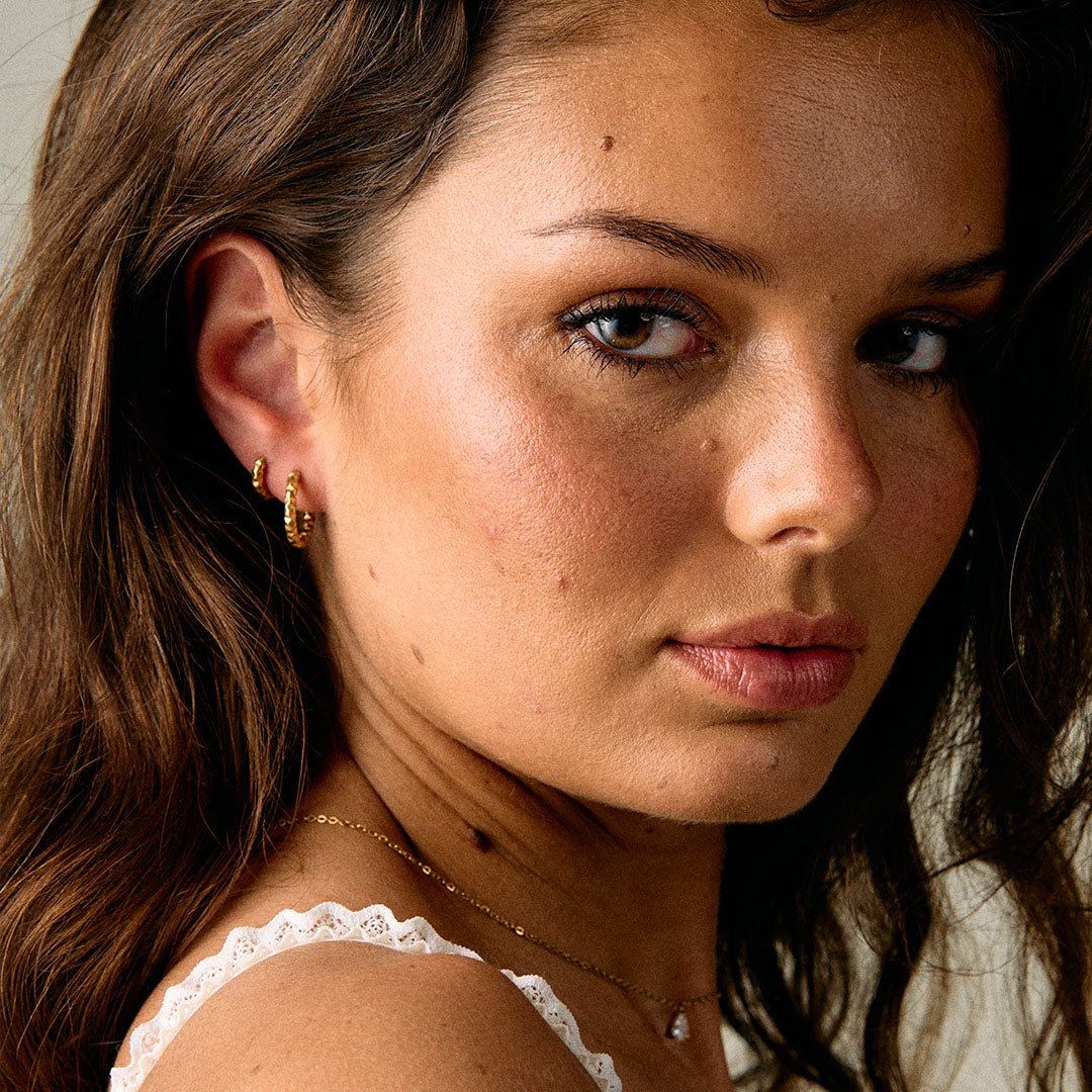 Astra Hoops Earrings 18K Gold Plated 12mm