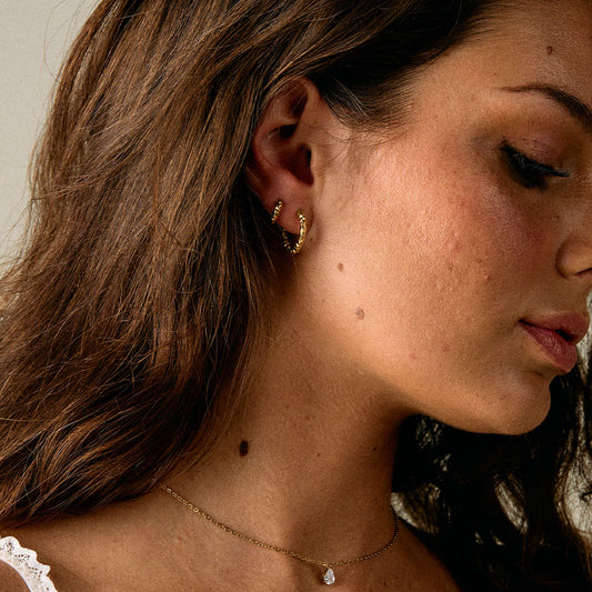 Astra Hoops Earrings 18K Gold Plated 12mm