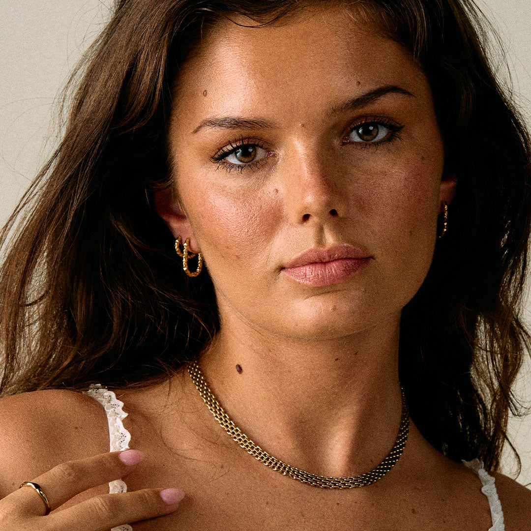 Astra Hoops Earrings 18K Gold Plated 15mm