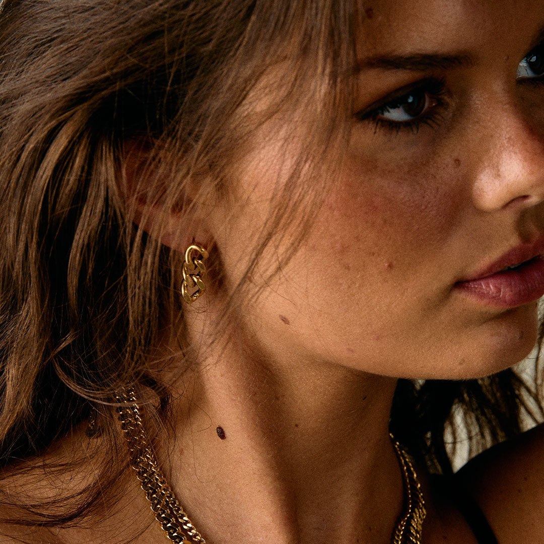 Armor Earrings 18K Gold Plated