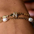 Letter zircon necklace 18K Gold Plated