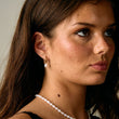 Pearl Hoops Freshwater pearls 18K Gold Plated 14mm
