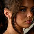 Zircon Drop Earrings 18K Gold Plated