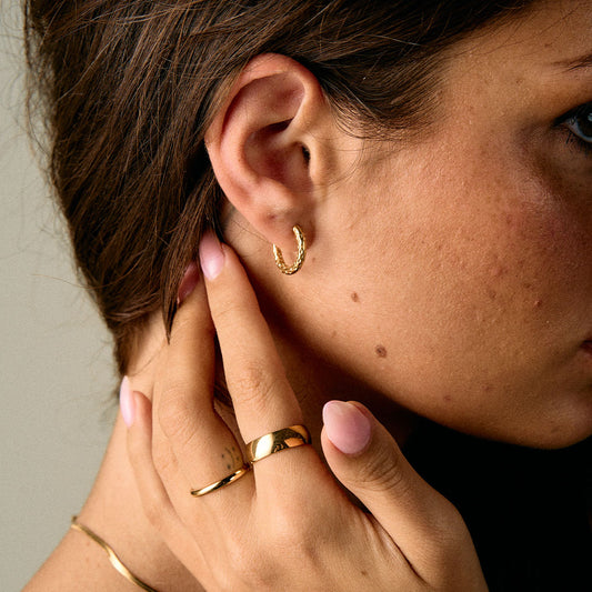Meteor Hoops earrings 18K Gold Plated