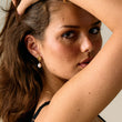 Melted Pearl Drop Earrings 18K Gold Plated