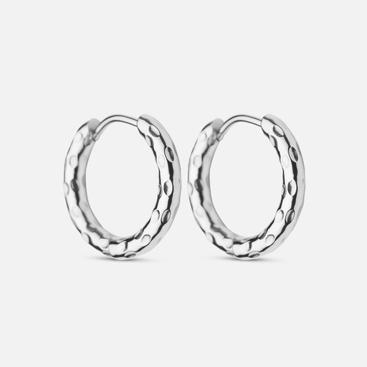 Meteor Hoops earrings Silver Colored