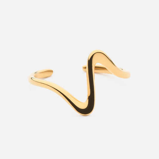 Wave Ring 18K Gold Plated