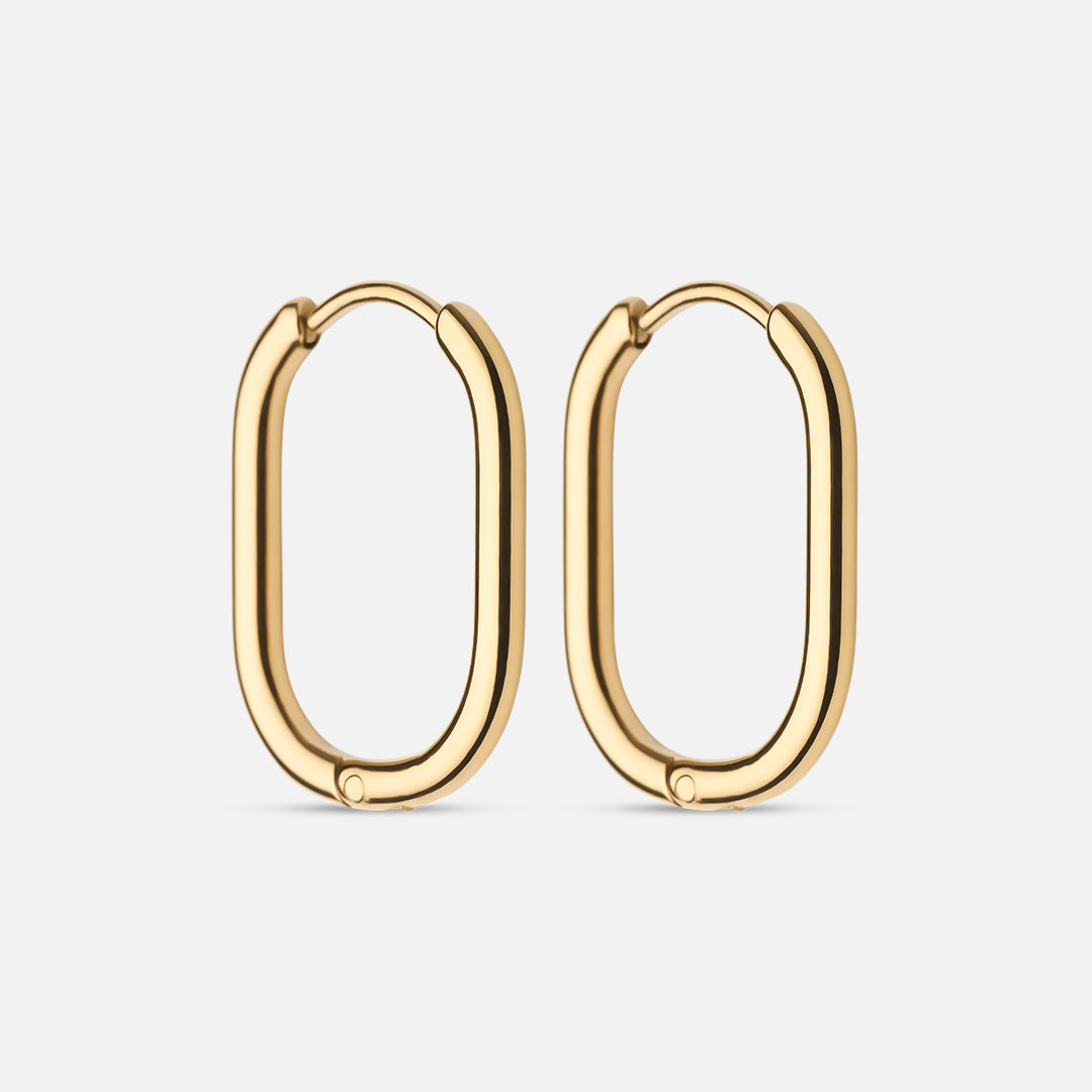 Ovale Hoops 18K Guldbelagt 20mm - Josephine Nord