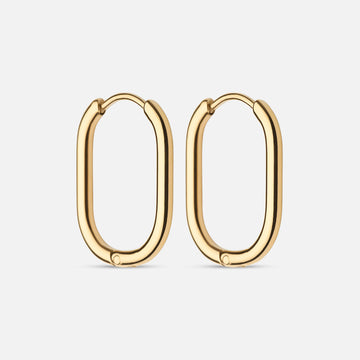 Ovale Hoops 18K Guldbelagt 20mm - Josephine Nord