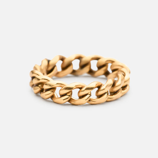 Chunky Panser Facet Ring 18K Gold Plated