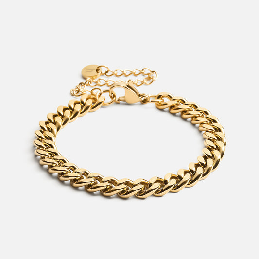 Panser facet bracelet 18K Gold Plated 6mm