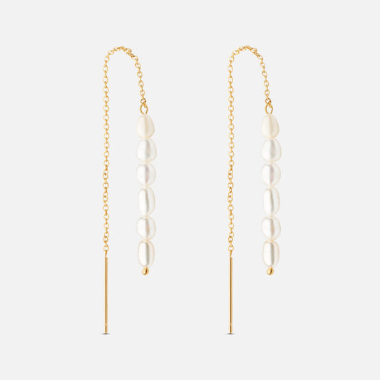 Moonlit DROPS Pearl earrings 18K Gold Plated