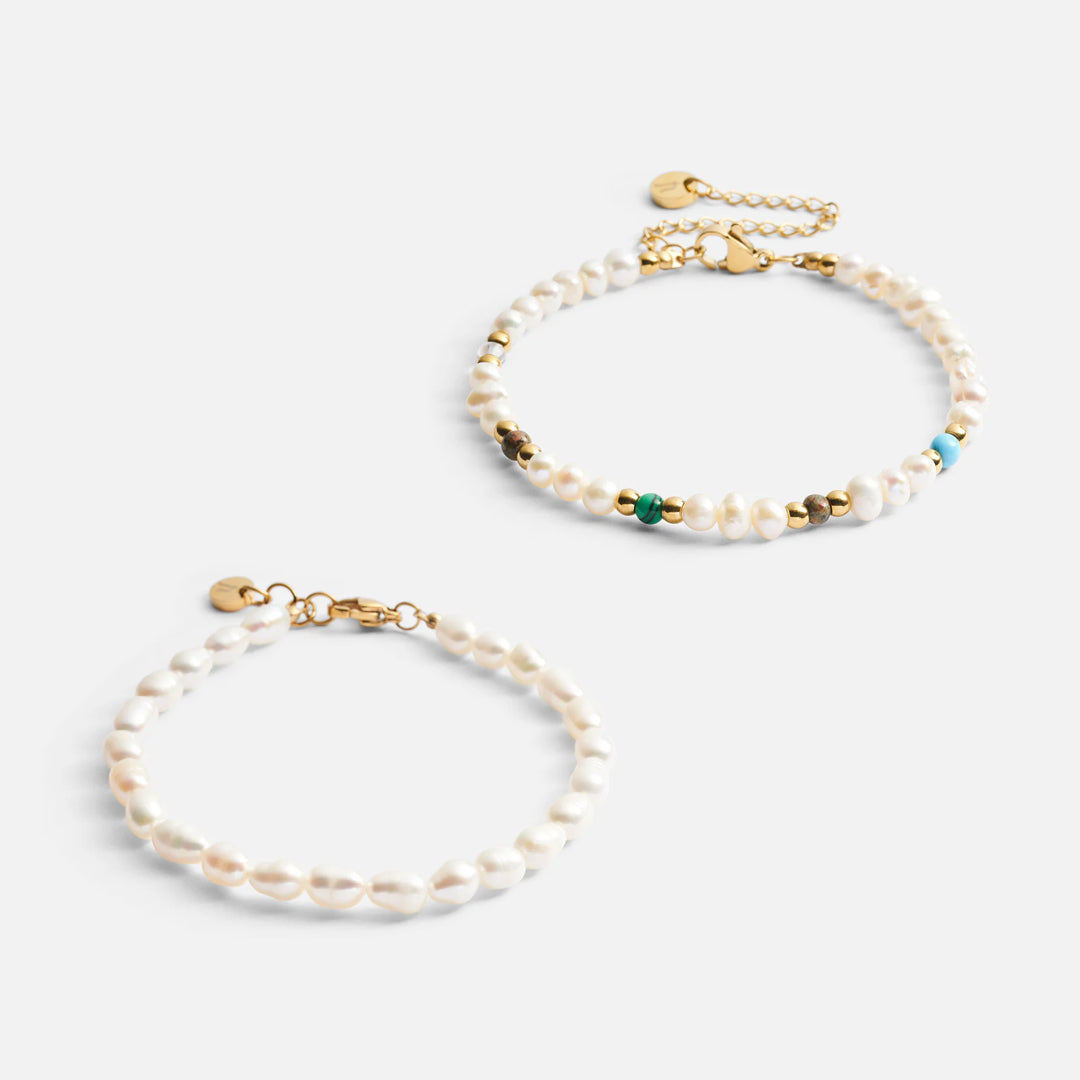 Pearl bracelet set