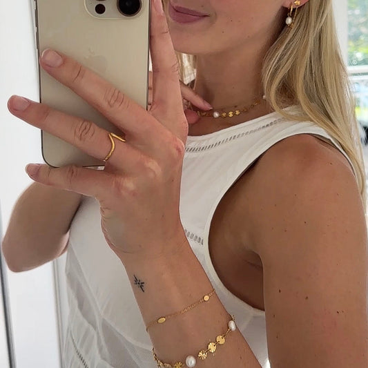 Student Gift Set - 18K Gold Plated & Freshwater Pearls
