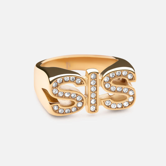 SIS Zircon Ring 18K Gold Plated