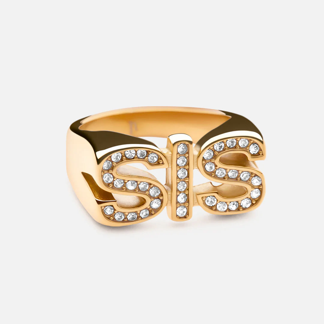 SIS Zircon Ring 18K Gold Plated
