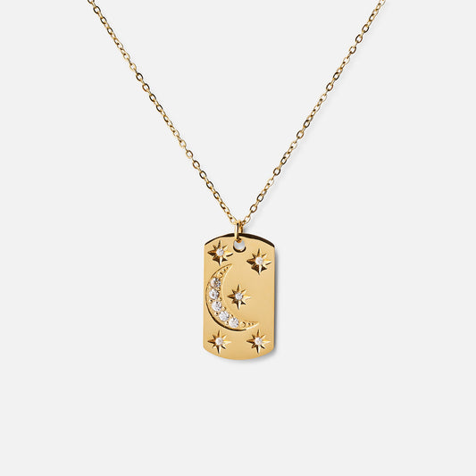 Dreams Moon Necklace 18K Gold Plated
